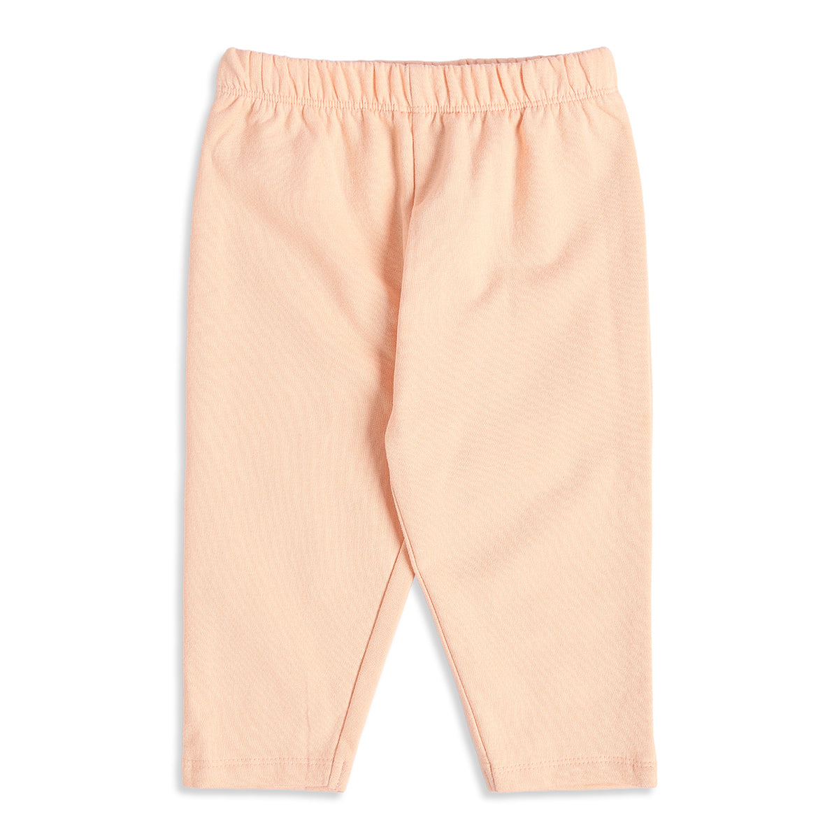 Baby Girls Peach and Yellow Cotton Knit Pants Pack of 2 Regular Fit Casual Kids Bottoms