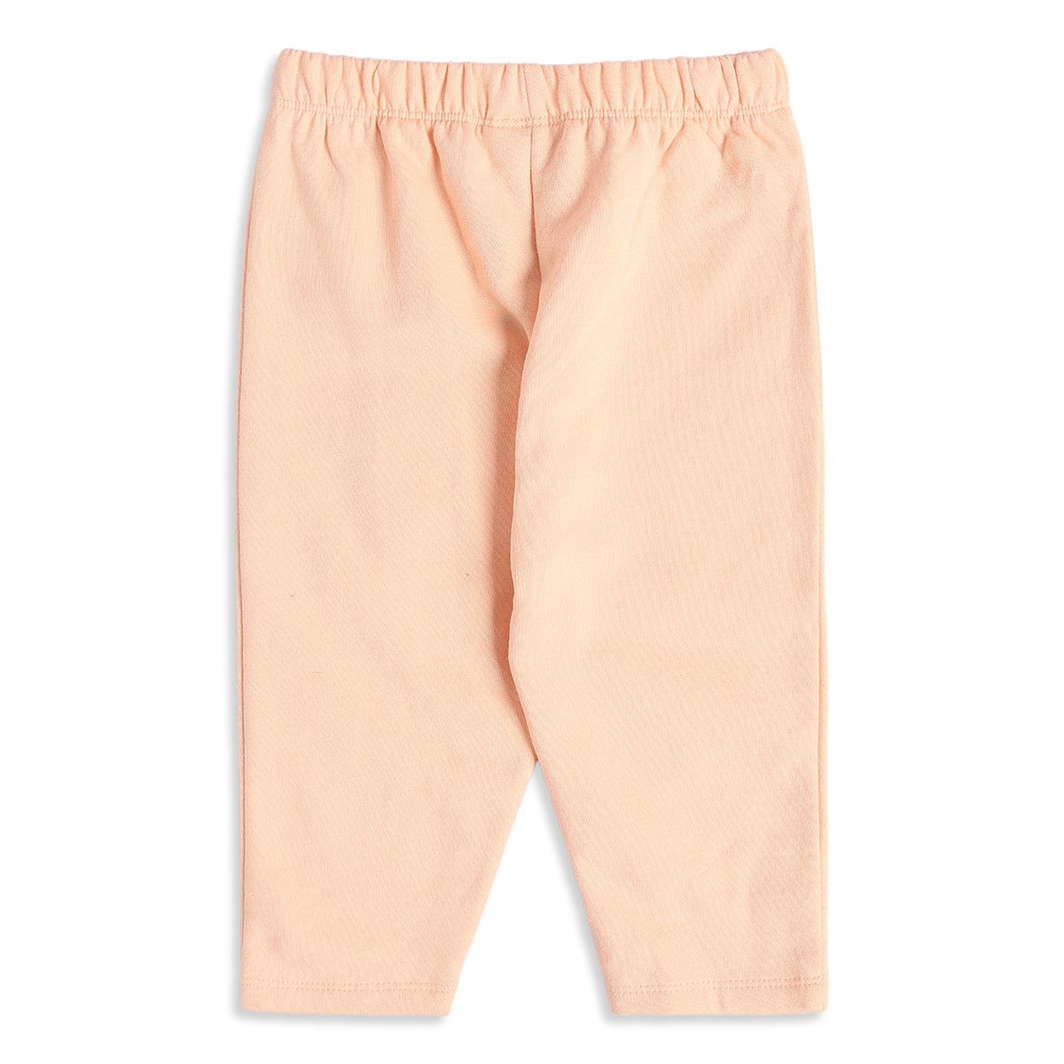 Baby Girls Peach and Yellow Cotton Knit Pants Pack of 2 Regular Fit Casual Kids Bottoms