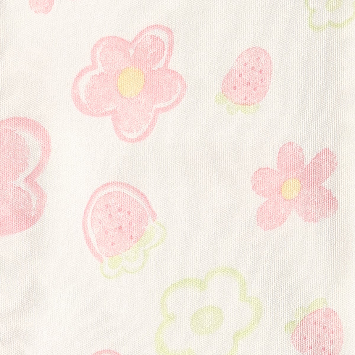 Baby Girls Yellow and White Strawberry Floral Cotton Knit Pants Pack of 2 Casual Wear