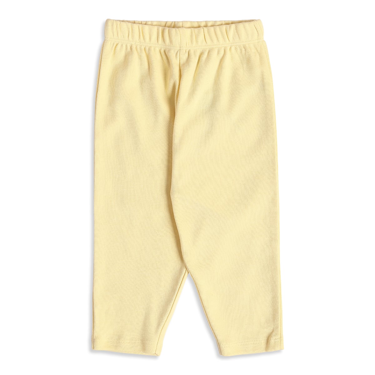 Baby Girls Yellow and White Strawberry Floral Cotton Knit Pants Pack of 2 Casual Wear