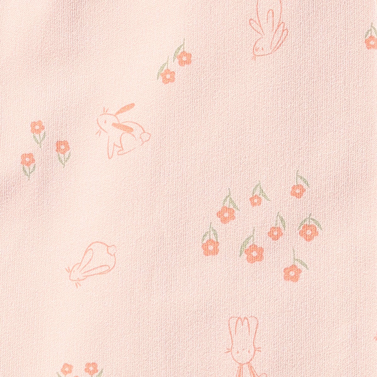 Baby Girls Pink Bunny Print and Light Green Cotton Knit Pants Pack of 2 Casual Wear