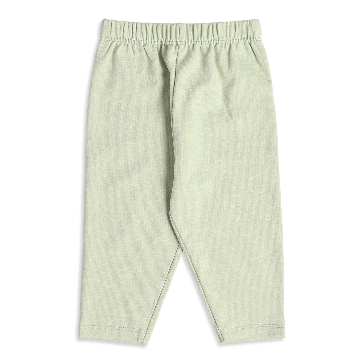 Baby Girls Pink Bunny Print and Light Green Cotton Knit Pants Pack of 2 Casual Wear