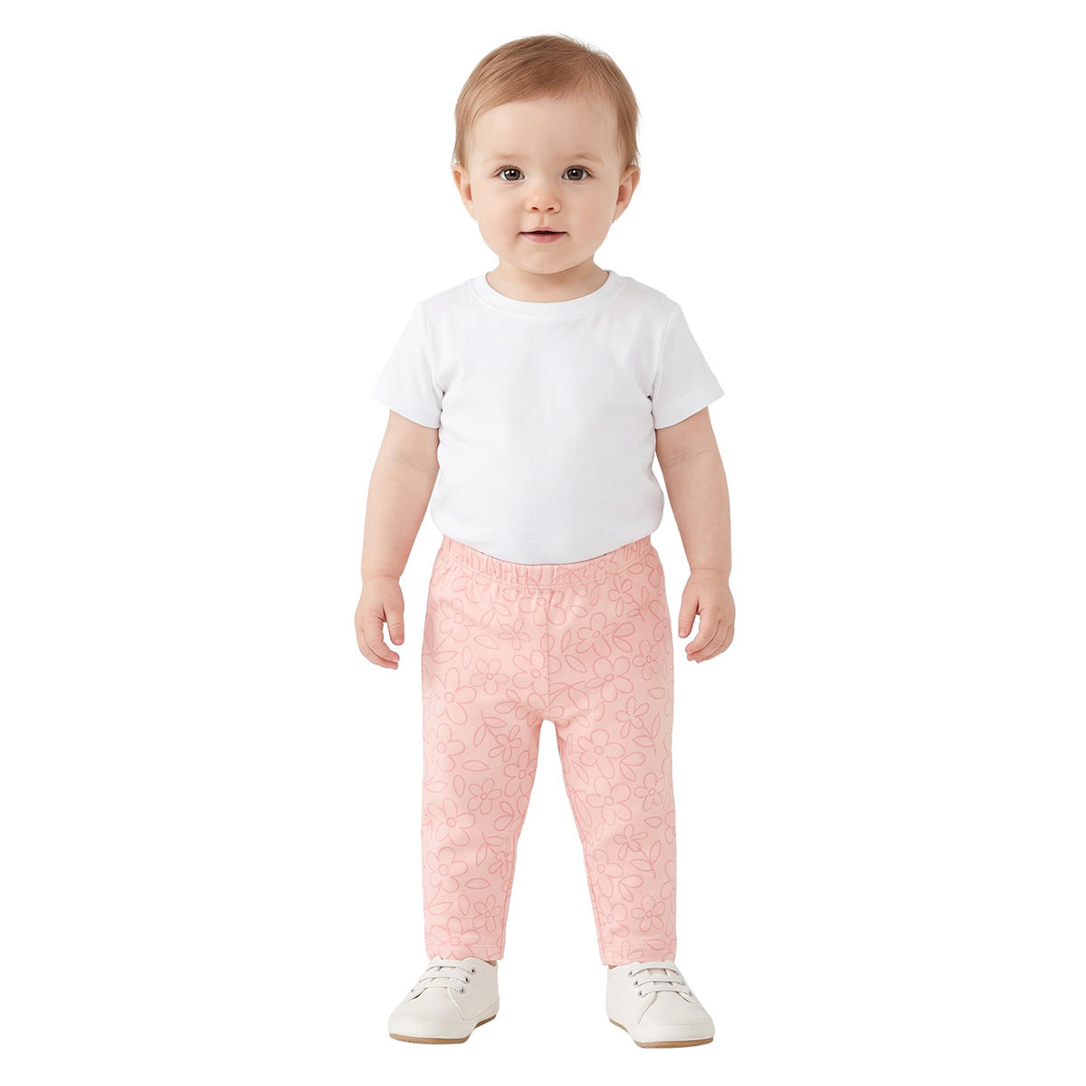 Baby Girls Lilac & Peach Knit Bottoms Pack of 2 Regular Fit Casual Wear