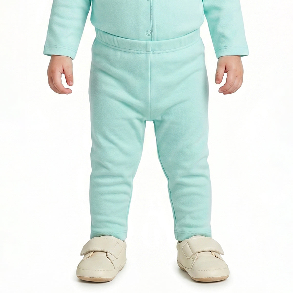 Baby Girls Blue and Yellow Cotton Knit Bottom Pack of 2 Regular Fit.