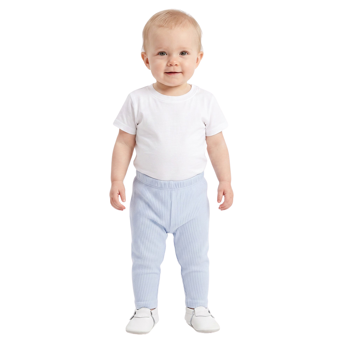 Baby Girls Blue and Peach Cotton Jogger Pants Pack of 2 Casual Kids