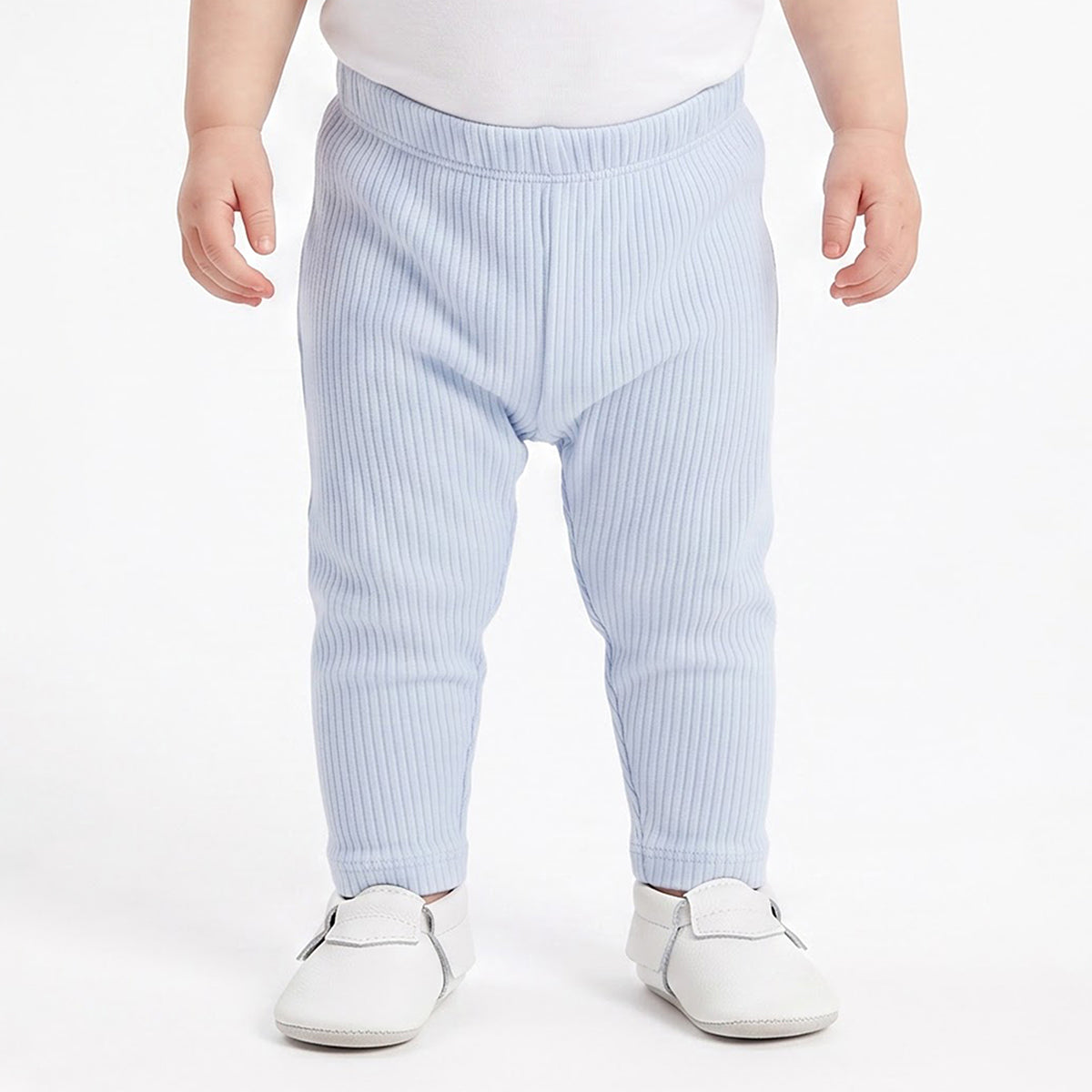 Baby Girls Blue and Peach Cotton Jogger Pants Pack of 2 Regular Fit Casual Kids Pants