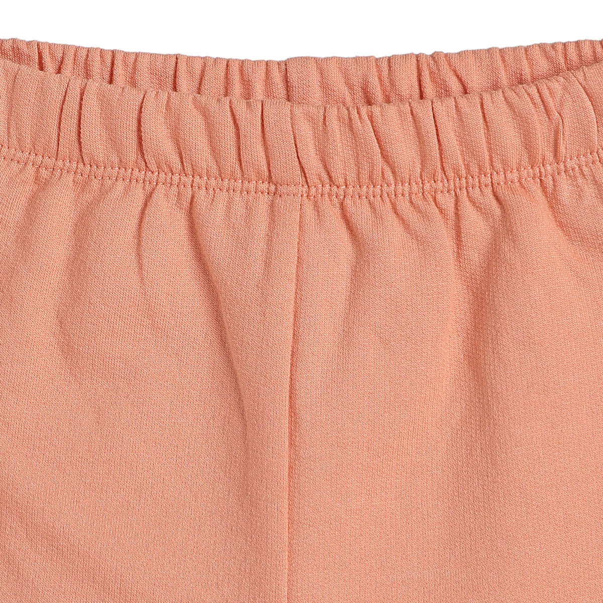 Baby Girls Peach and Off White Cotton Knit Bottom Pack of 2 Regular Fit.