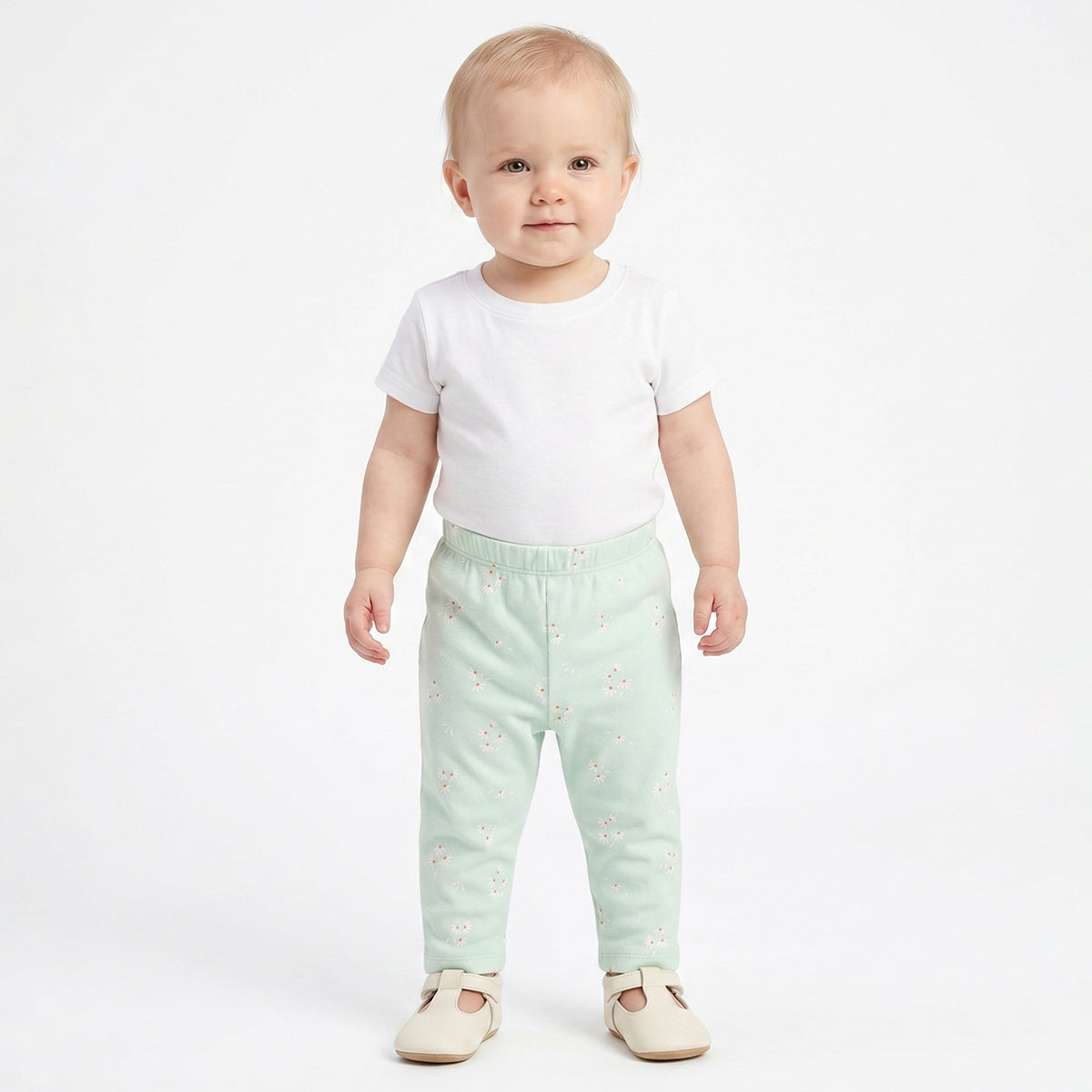 Baby Girls Blue and Yellow Cotton Knit Bottom Pack of 2 Regular Fit.
