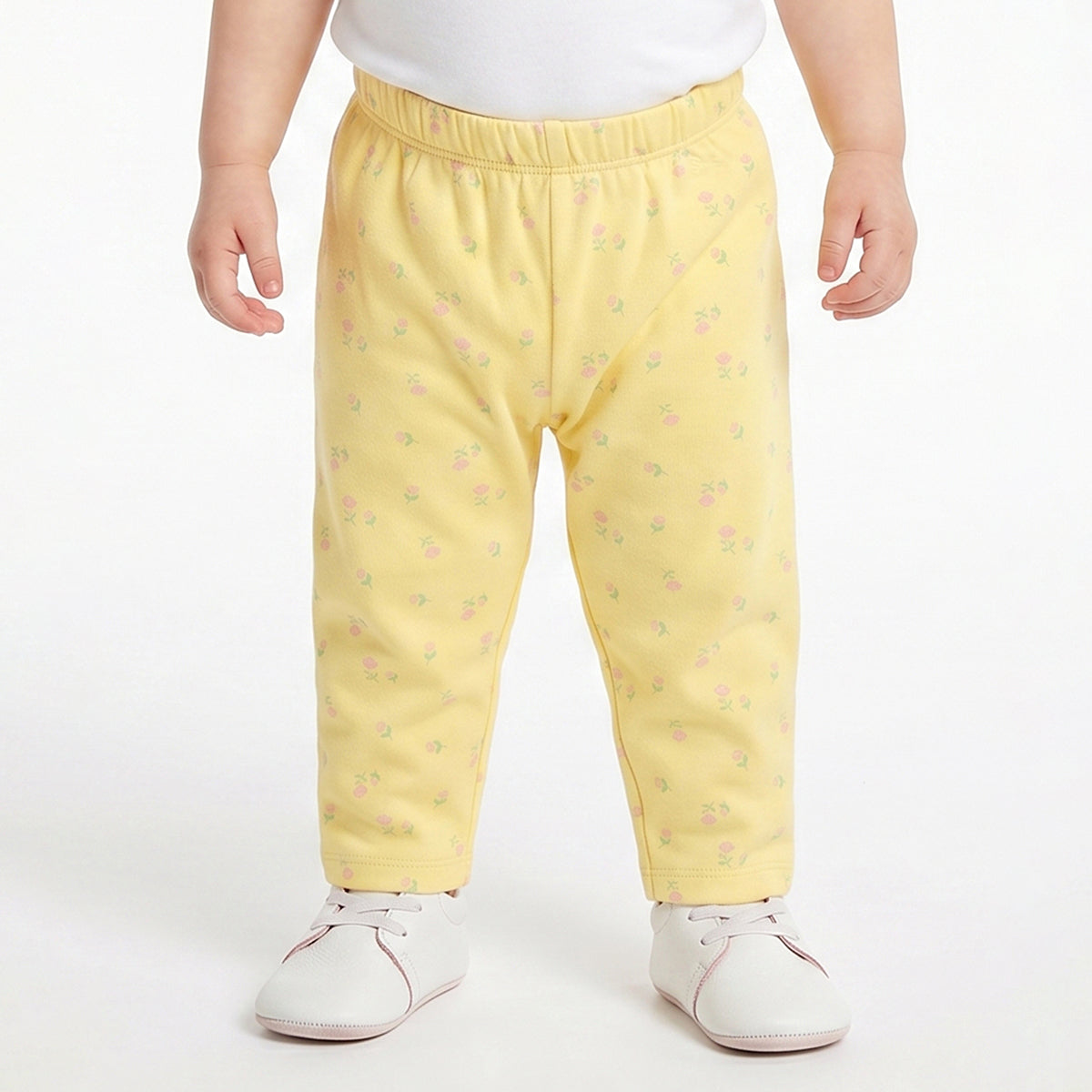 Baby Girls Blue and Yellow Cotton Knit Bottom Pack of 2 Regular Fit.