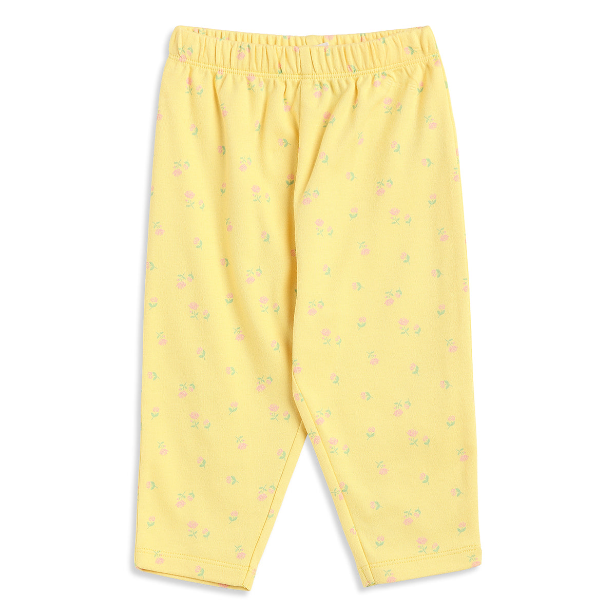 Baby Girls Blue and Yellow Cotton Knit Bottom Pack of 2 Regular Fit.