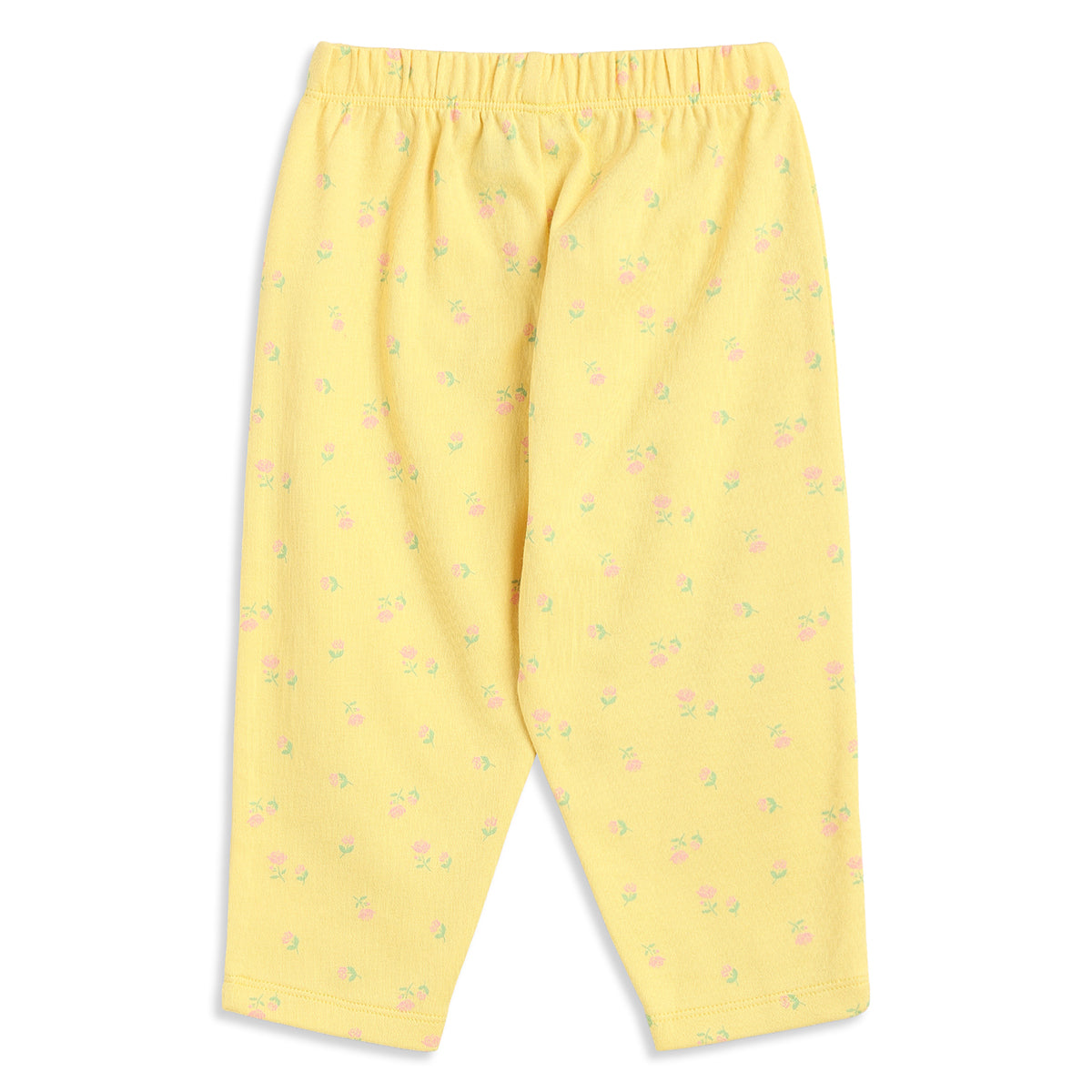 Baby Girls Blue and Yellow Cotton Knit Bottom Pack of 2 Regular Fit.