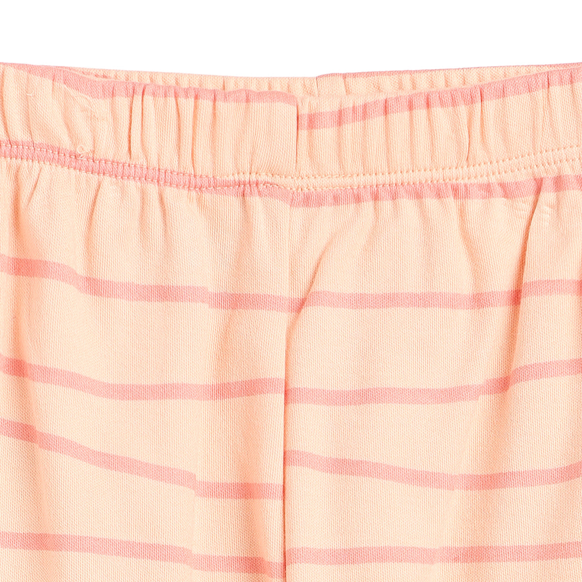 Baby Girls Peach and Off White Cotton Knit Bottom Pack of 2 Regular Fit Casual Bottom