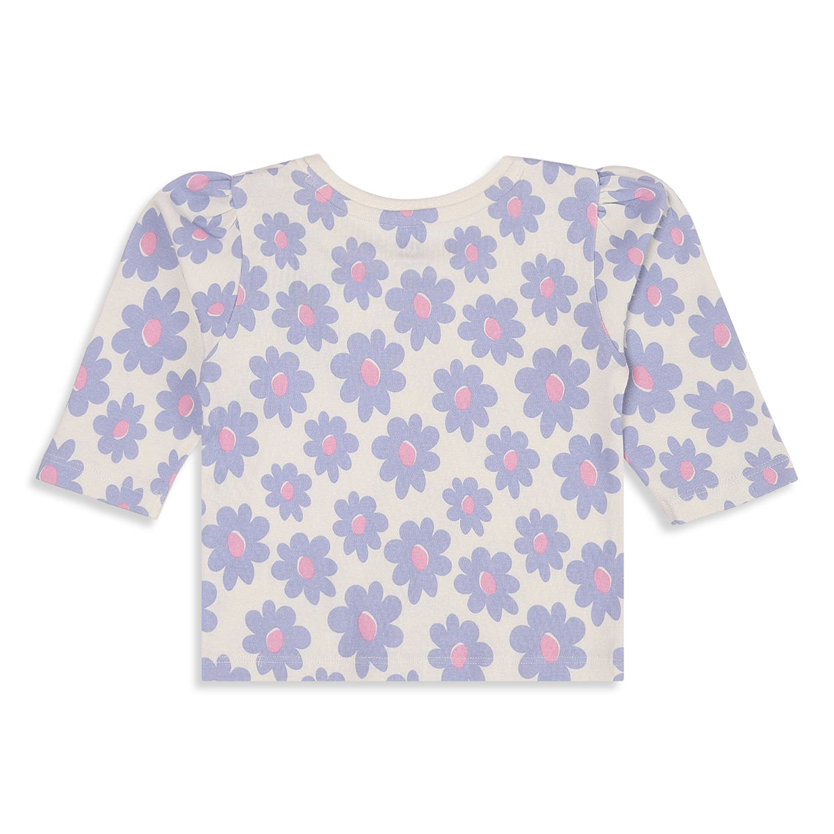 Baby Girls Pink and Cream Cotton Blend Printed Tops Pack of 2 Regular