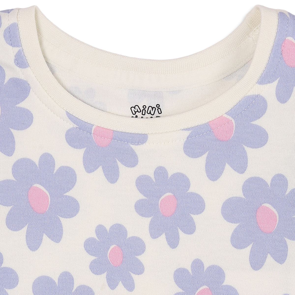 Baby Girls Pink and Cream Cotton Blend Printed Tops Pack of 2 Regular