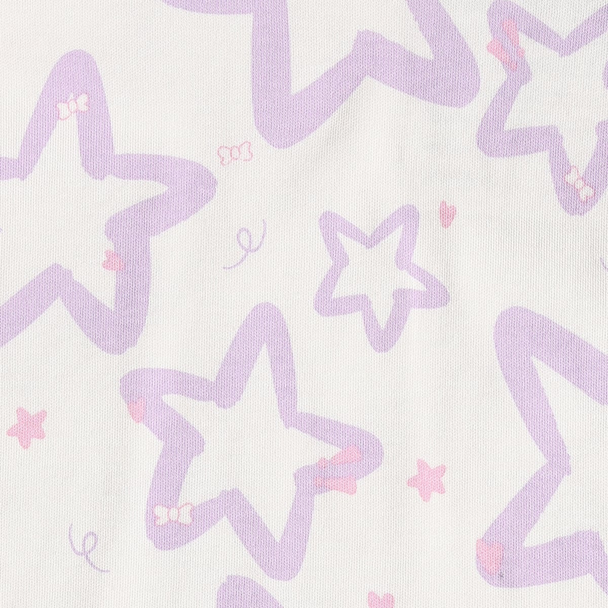 Baby Girls Yellow And Off White Cotton Blend Bow And Star Printed Tops Pack of 2 Regular Fit Casual Wear