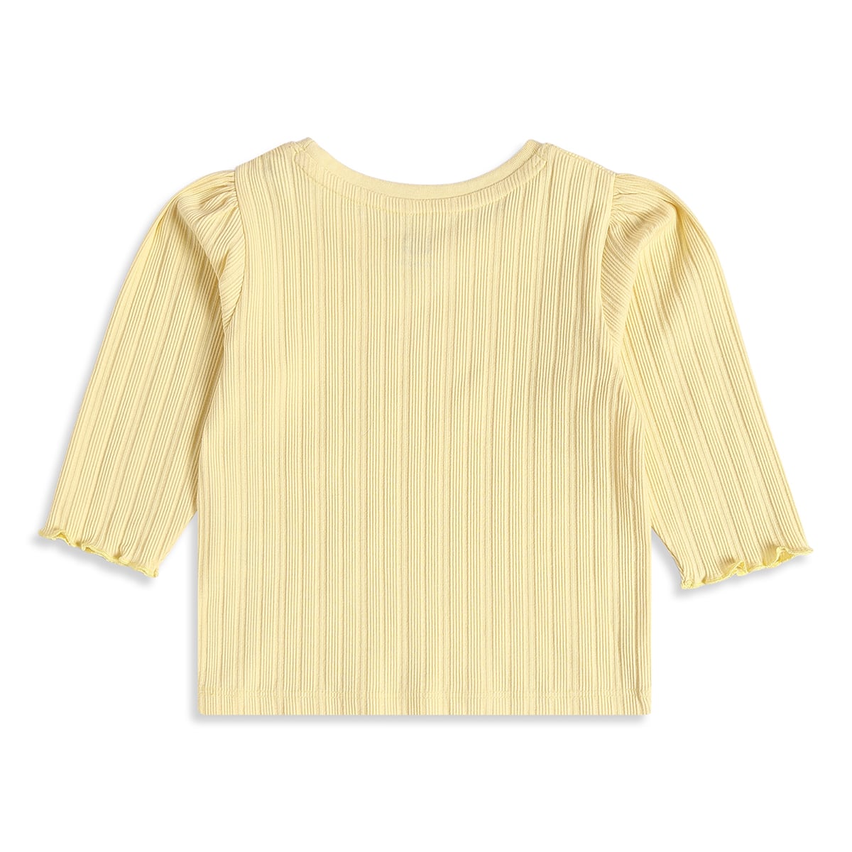 Baby Girls Yellow And Off White Cotton Blend Bow And Star Printed Tops Pack of 2 Regular Fit Casual Wear