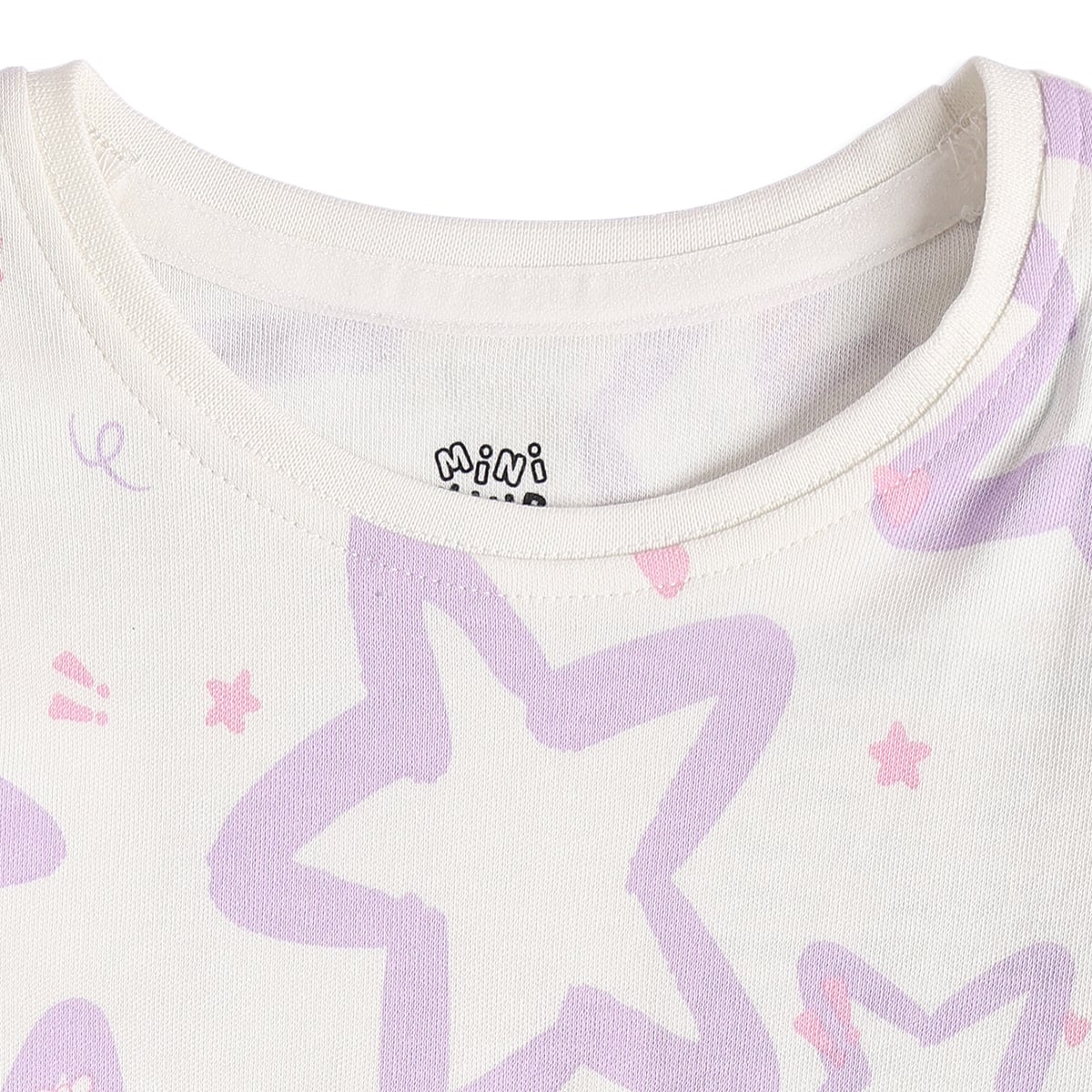 Baby Girls Yellow And Off White Cotton Blend Bow And Star Printed Tops Pack of 2 Regular Fit Casual Wear