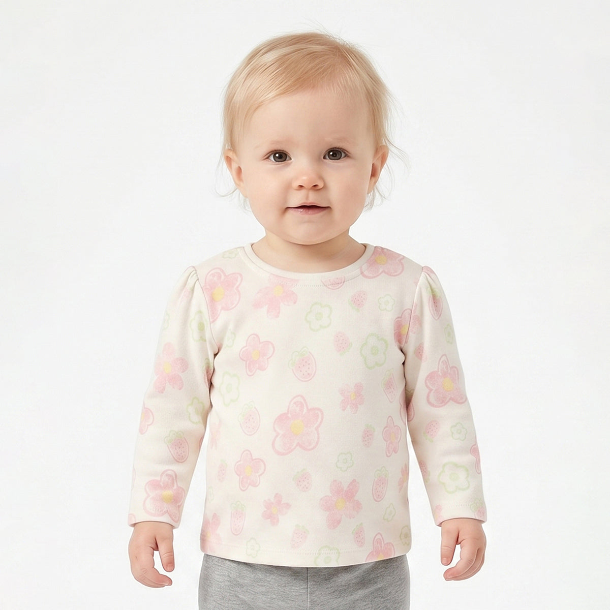 Baby Girls Yellow and Off White Cotton T-Shirt Pack of 2 Regular Fit.