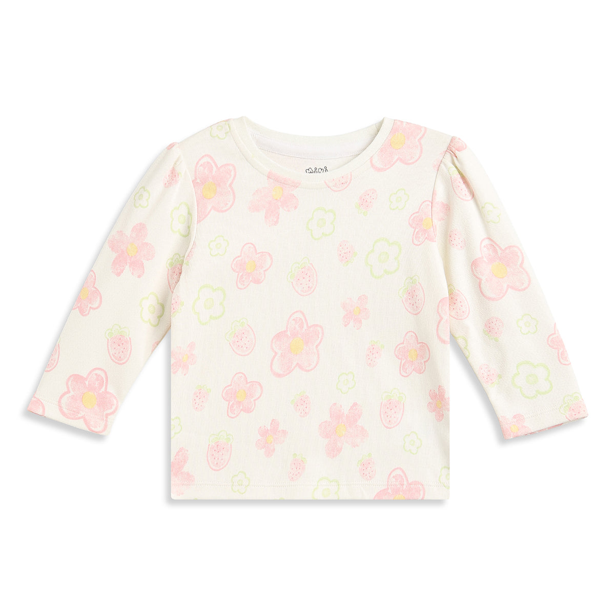 Baby Girls Yellow and Off White Cotton T-Shirt Pack of 2 Regular Fit.