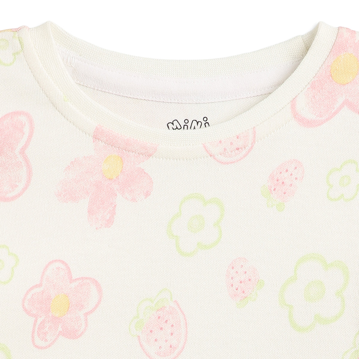 Baby Girls Yellow and Off White Cotton T-Shirt Pack of 2 Regular Fit.