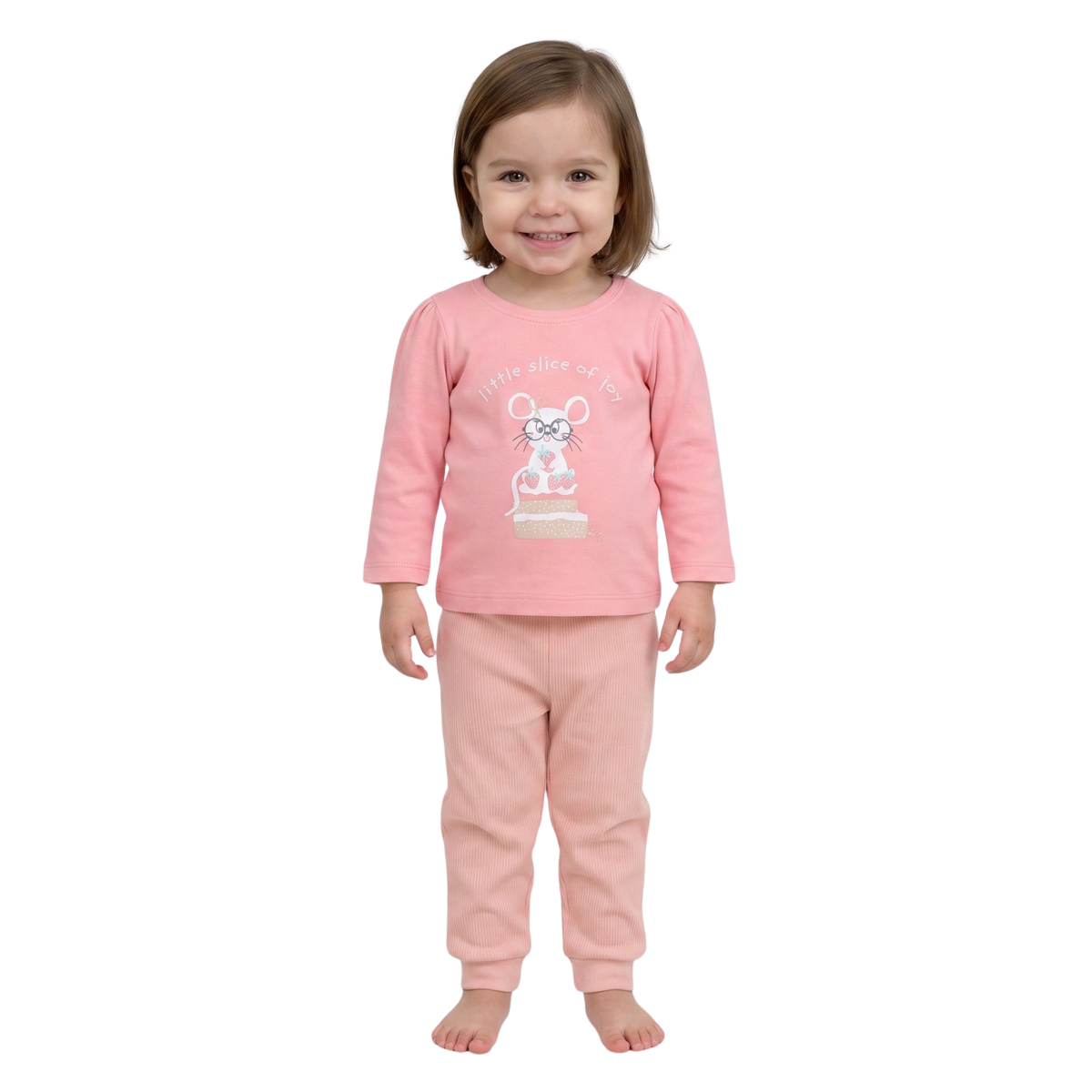 Baby Girls Pink and White Cotton T Shirts Pack of 2 Regular Fit