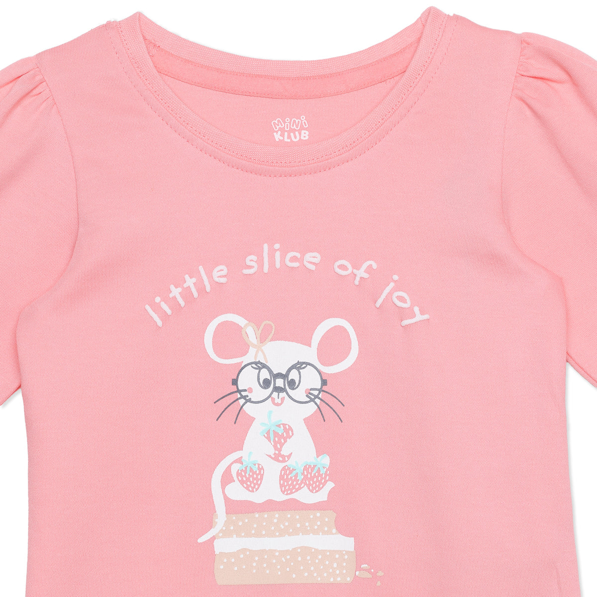 Baby Girls Pink and White Cotton T-Shirts Pack of 2 Regular Fit Casual Wear
