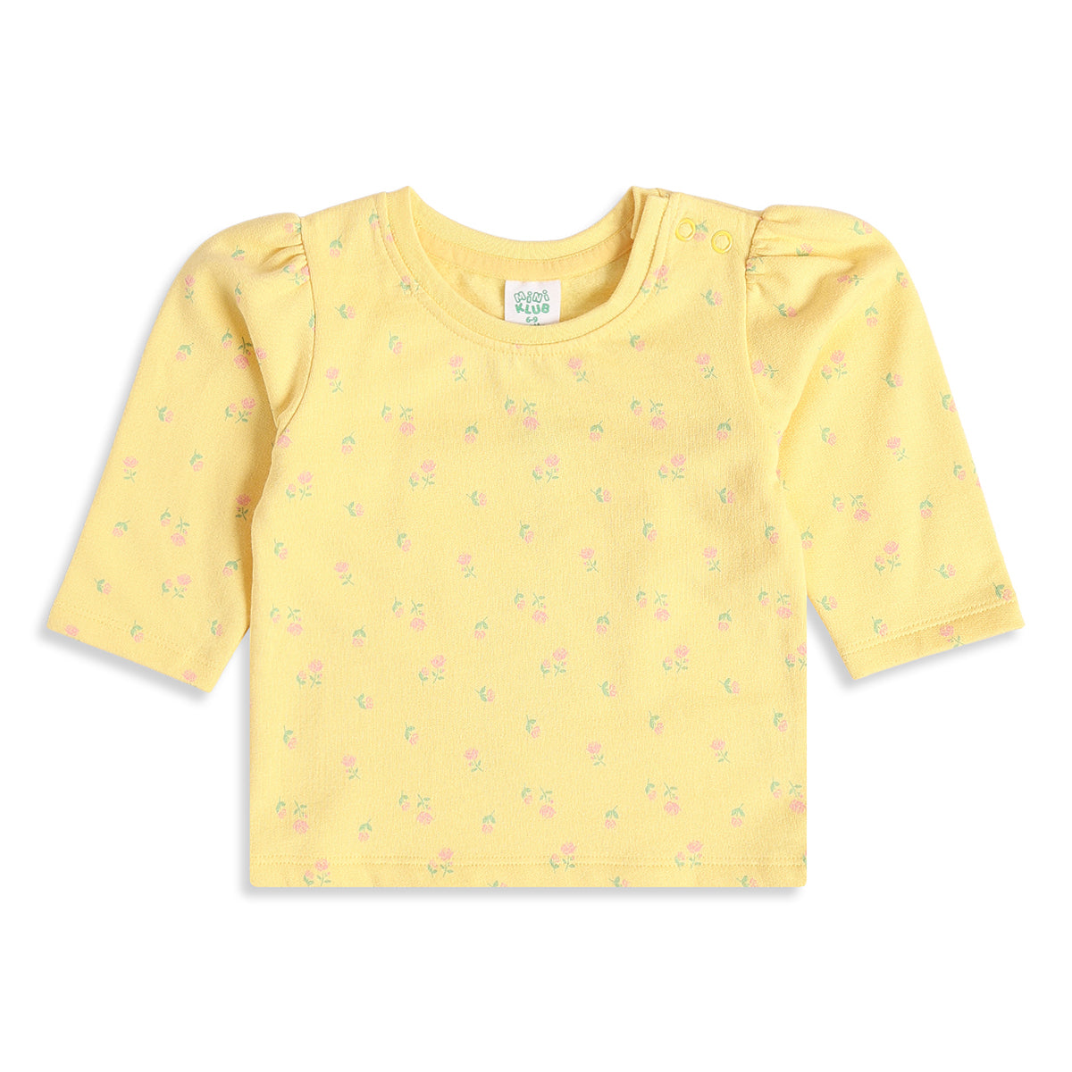 Baby Girls Yellow and Mint Green Cotton T-Shirts Pack of 2 Regular Fit Casual Wear