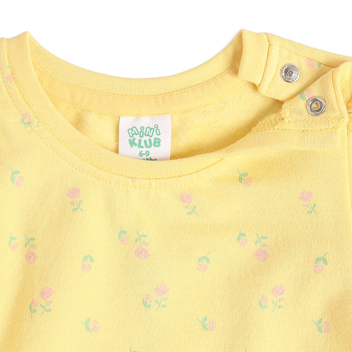 Baby Girls Yellow and Mint Green Cotton T-Shirts Pack of 2 Regular Fit Casual Wear