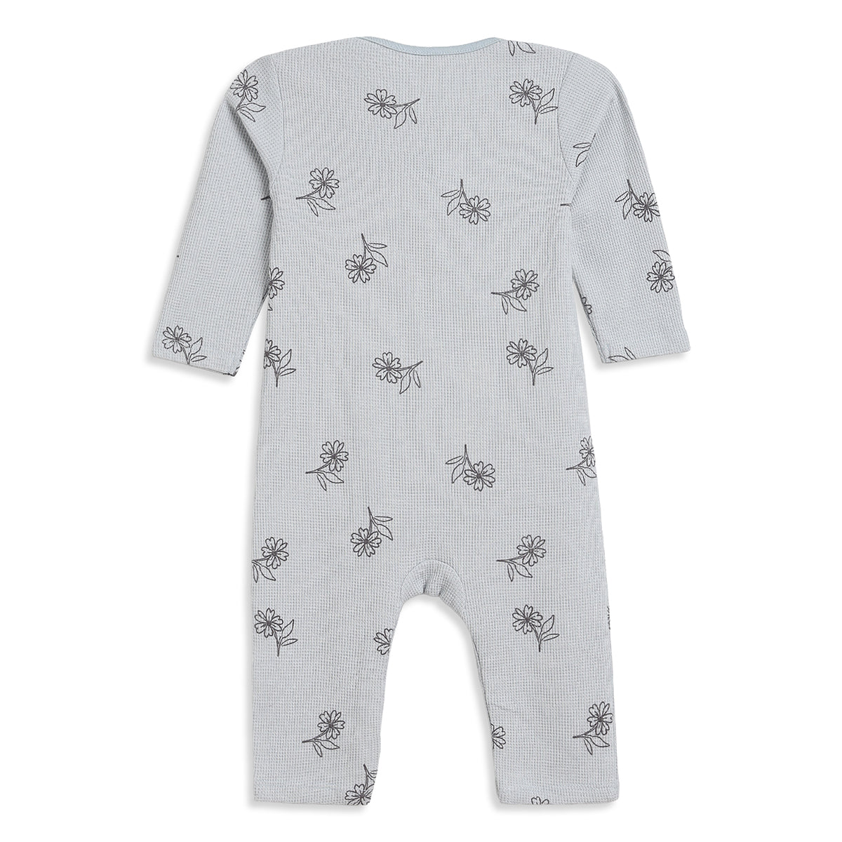 Girls Grey Coral Cotton Sleepsuits Pack of 2 Regular Fit Sleepwear