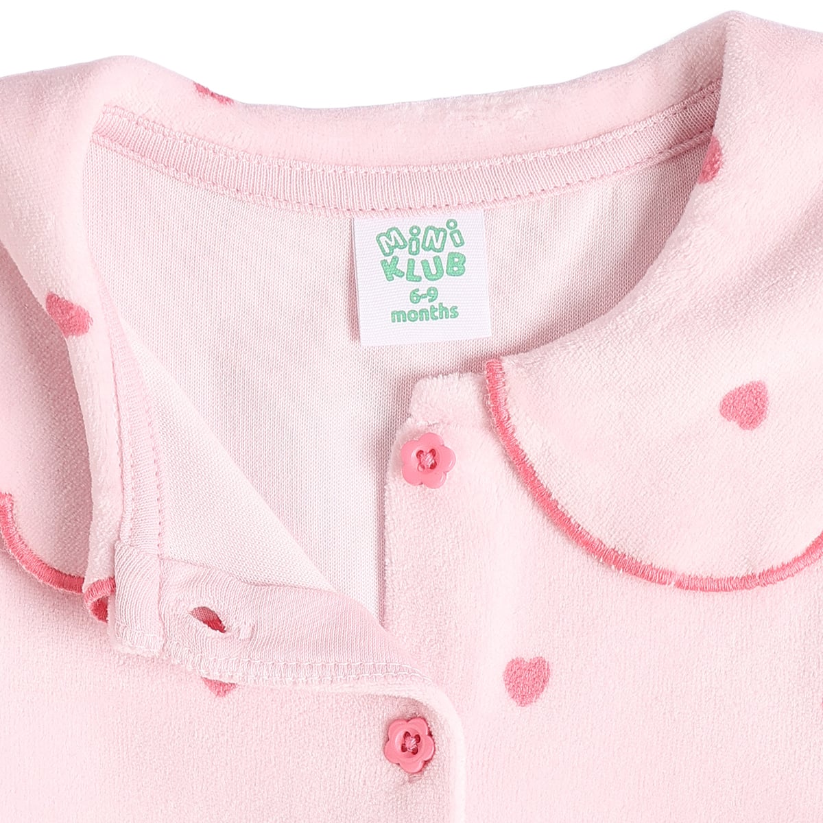 Baby Girls Pink Cotton Blend Heart Printed Romper With Cap Pack of 1 Regular Fit Casual Wear
