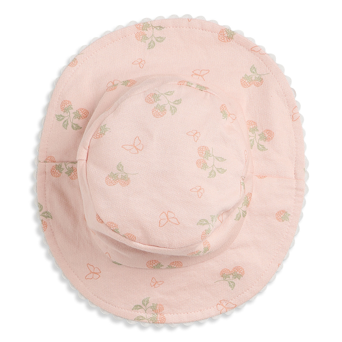 Baby Girls Peach Cotton Sleepsuit with Hat Regular Fit.