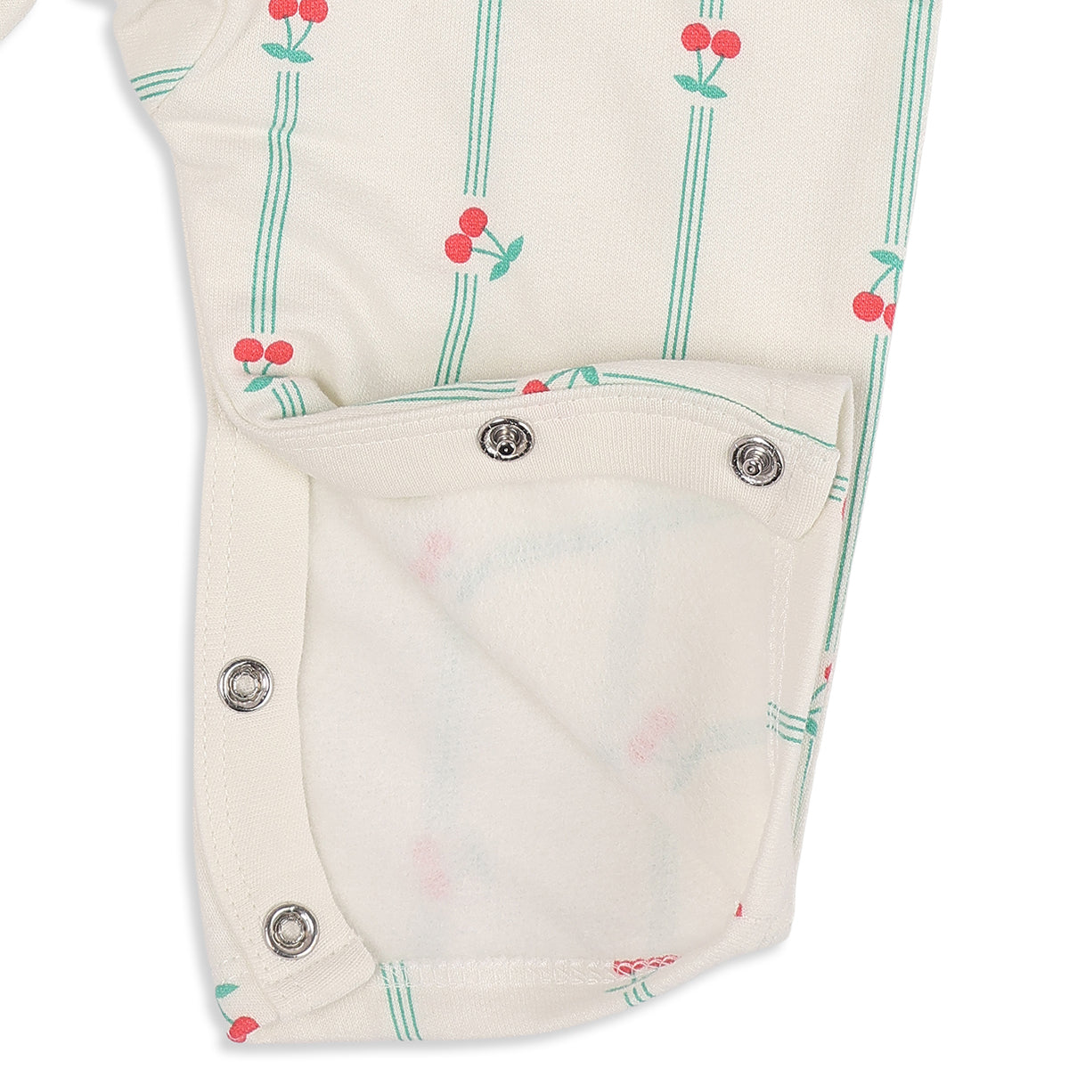 Baby Girls Blue and Cream Cotton Rompers Pack of 2 Printed Full Sleeve Regular Fit Casual Wear