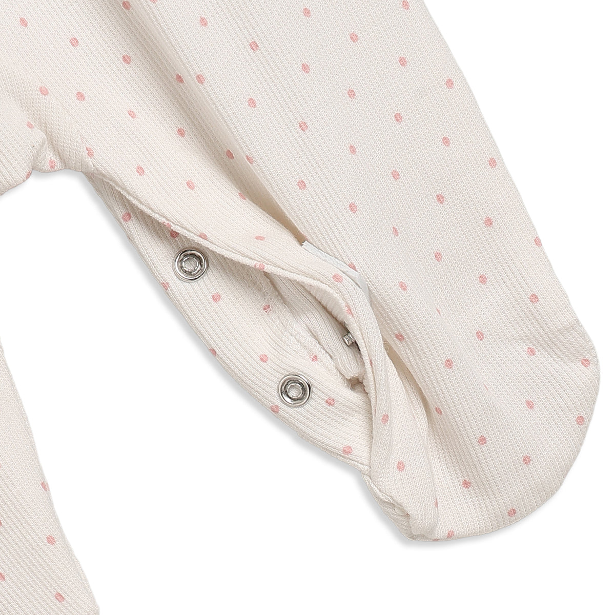 Baby Girls Cream Rust Cotton Sleepsuits Pack of 2 Regular Fit Sleepwear