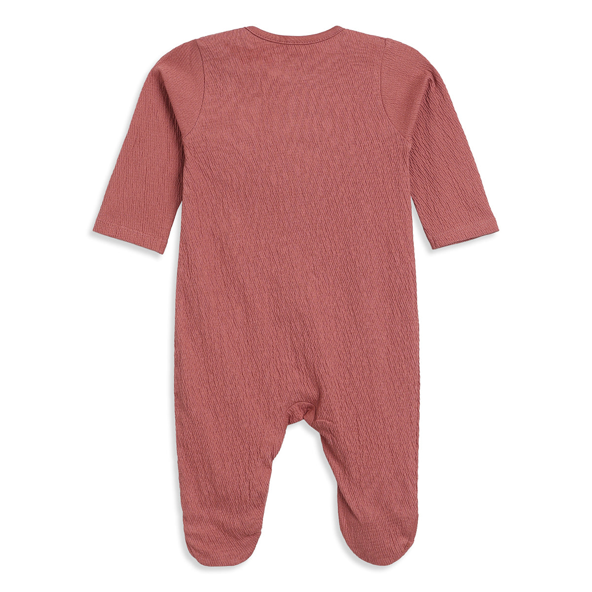 Baby Girls Cream Rust Cotton Sleepsuits Pack of 2 Regular Fit Sleepwear