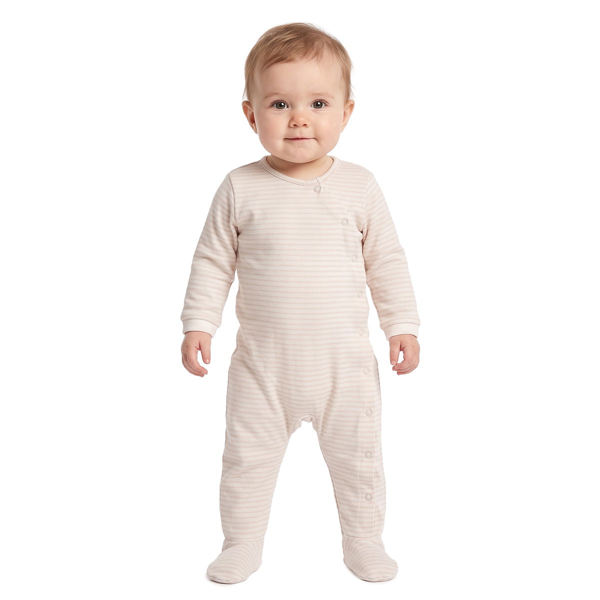 Baby Girls Mauve and Cream Sleepsuits Pack of 2 Regular Fit