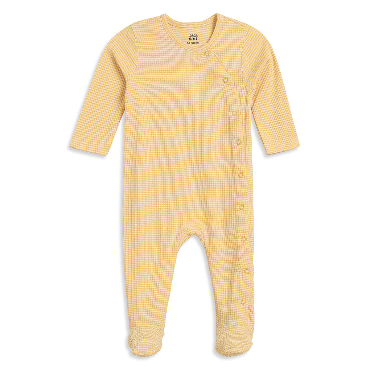Baby Girls Yellow Pink Cotton Sleepsuits Pack of 2 Regular Fit Sleepwear