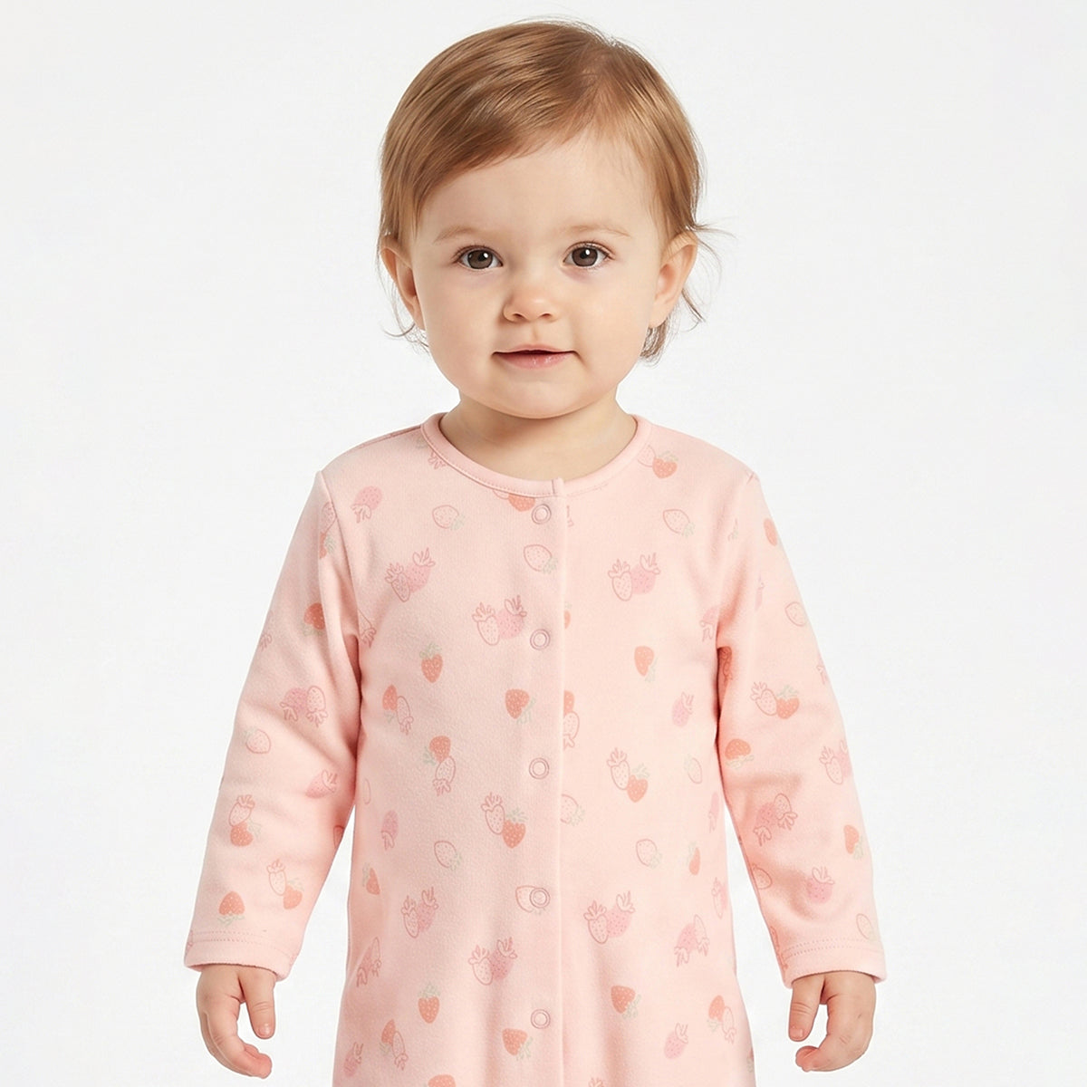 Baby Girls Pink and Yellow Cotton Sleepsuit Pack of 2 Regular Fit.