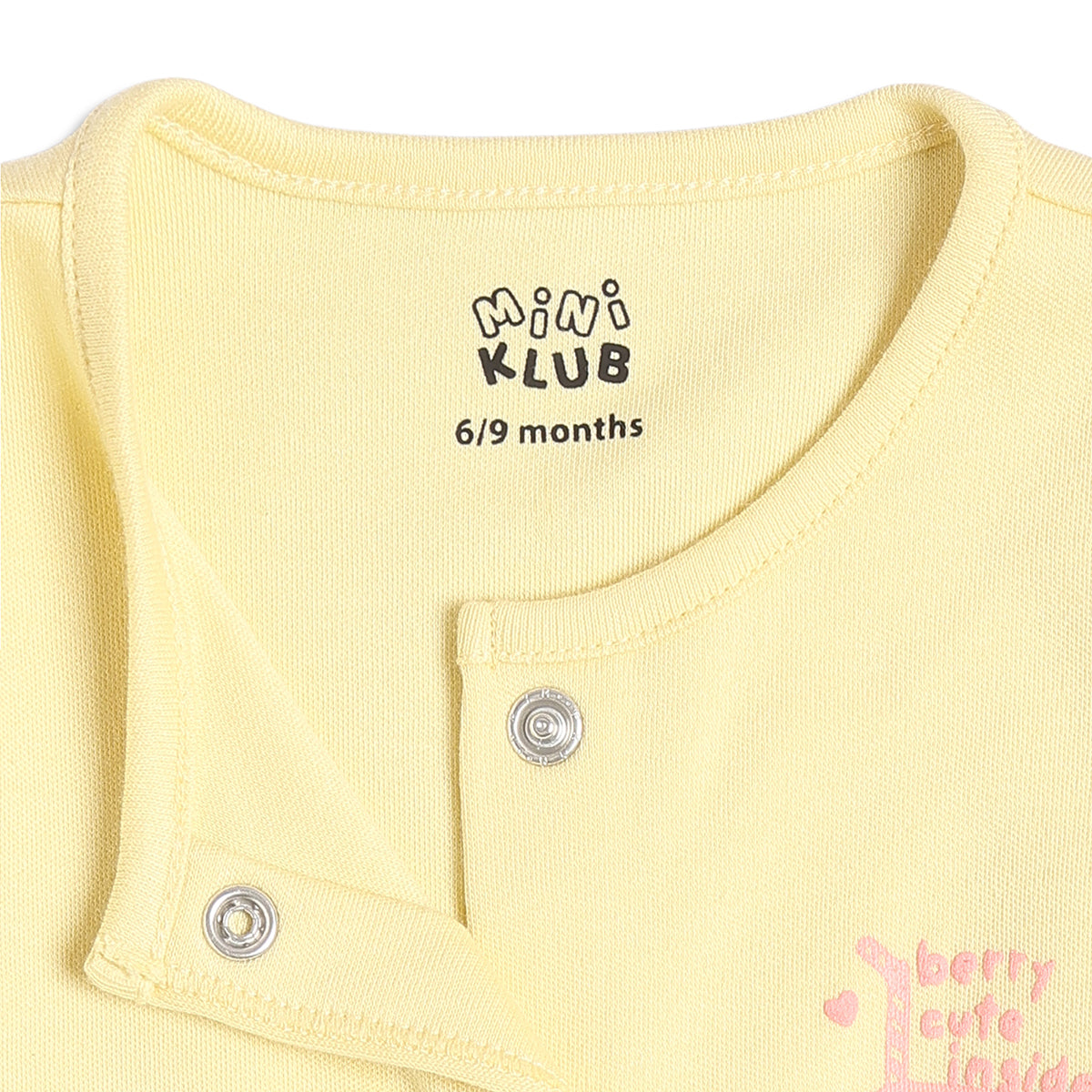 Baby Girls Pink and Yellow Cotton Sleepsuit Pack of 2 Regular Fit.