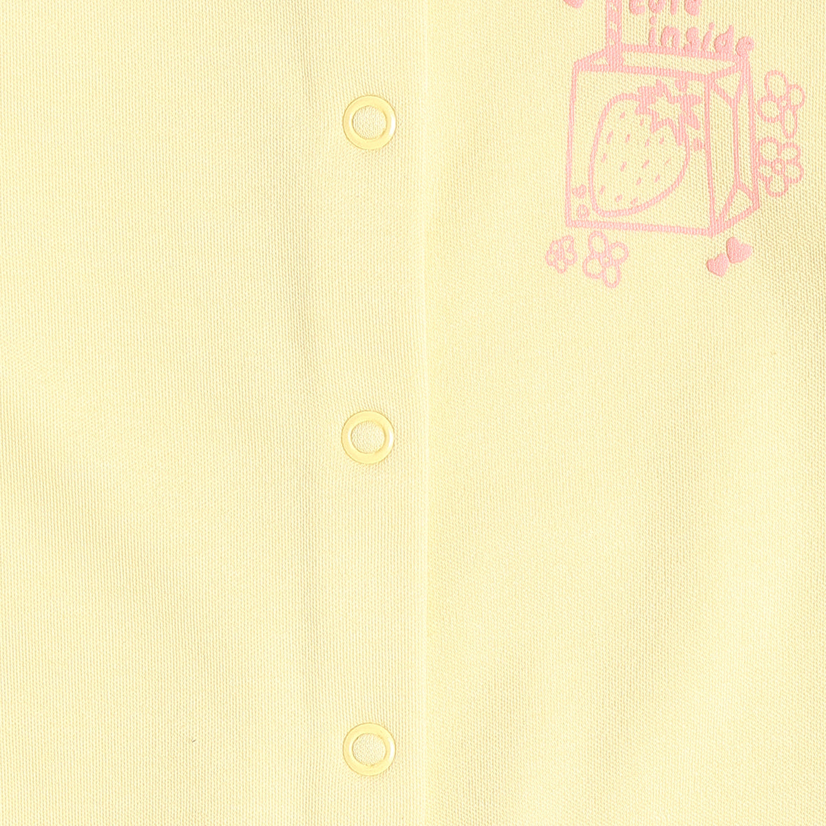 Baby Girls Pink and Yellow Cotton Sleepsuit Pack of 2 Regular Fit.
