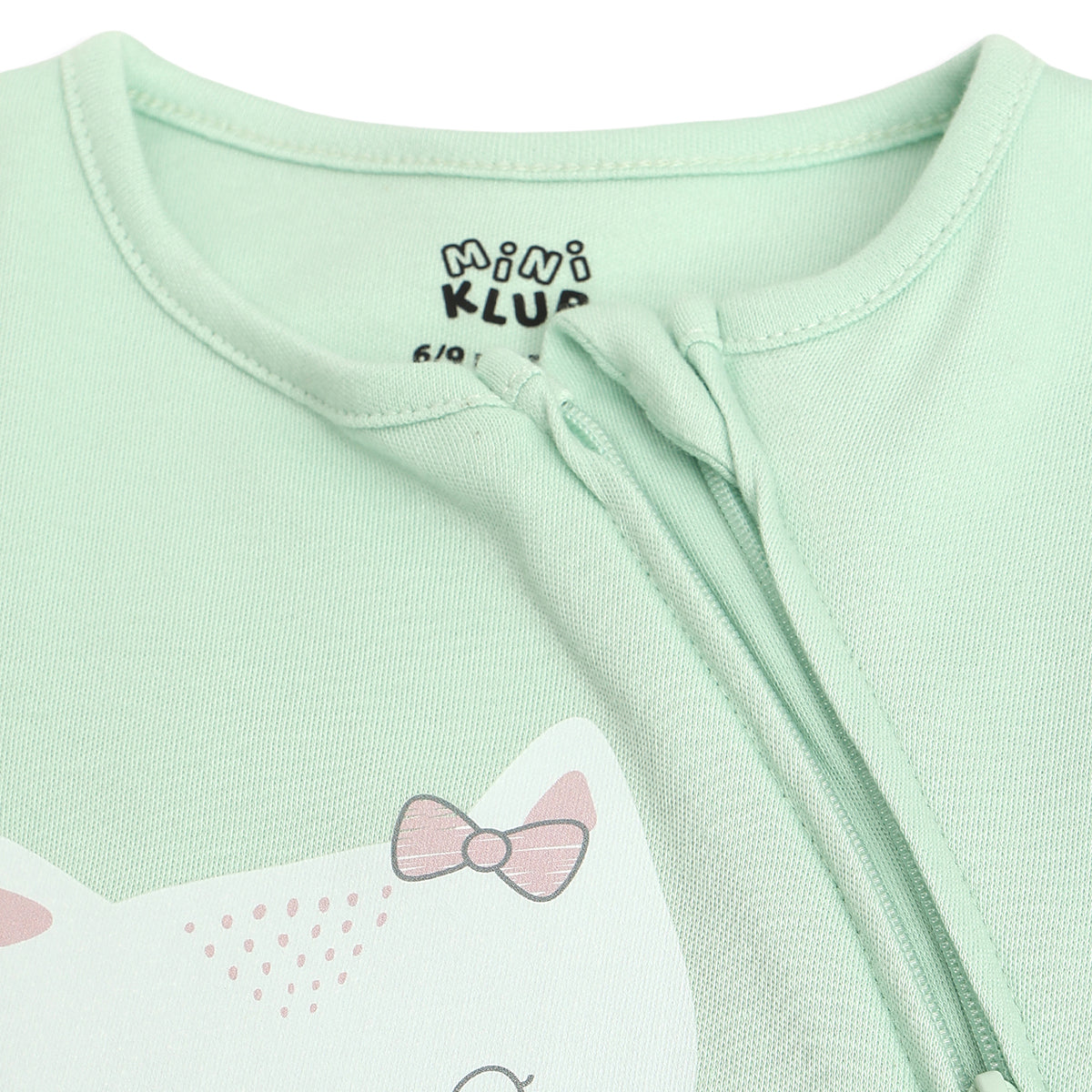 Baby Girls Mint Green and Yellow Cotton Sleepsuit Pack of 2 Regular Fit.