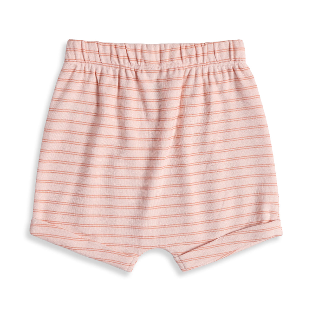 Baby Girls Peach and Light Pink Cotton Knit Shorts Pack of 2 Regular Fit.