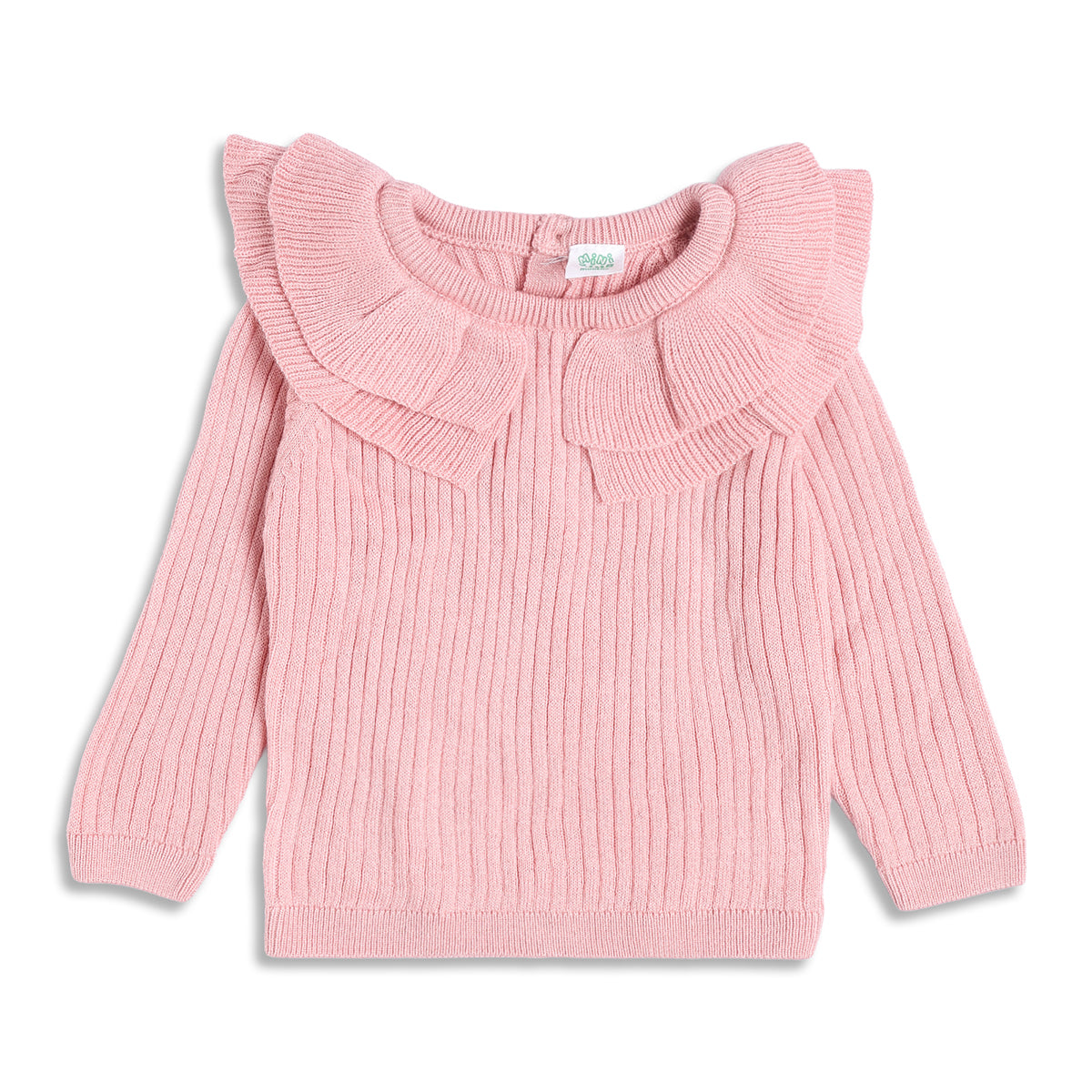 Baby Girls Light Pink Sweater Top and Bottom Set Regular Fit Winter Co-ord Set
