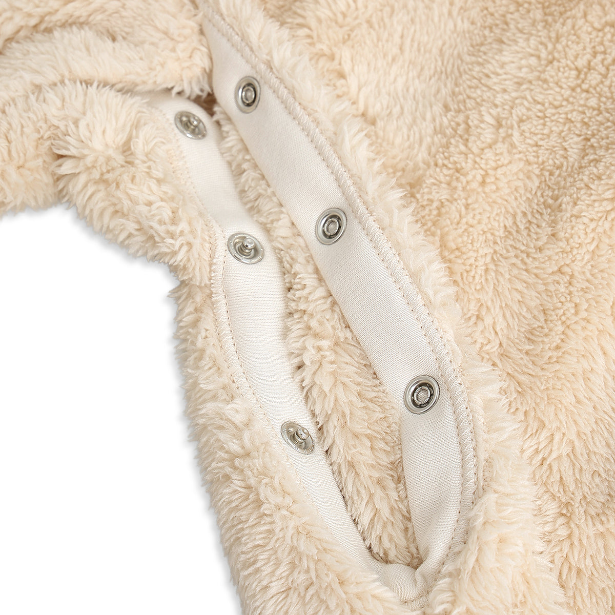 Baby Unisex Beige Polyester Hooded Sleepsuit Regular Fit Winter Sleepsuit