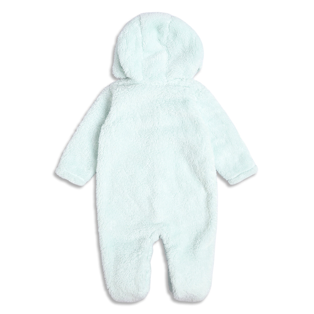 Baby Unisex Mint Green Polyester Hooded Sleepsuit Regular Fit Winter Sleepsuit