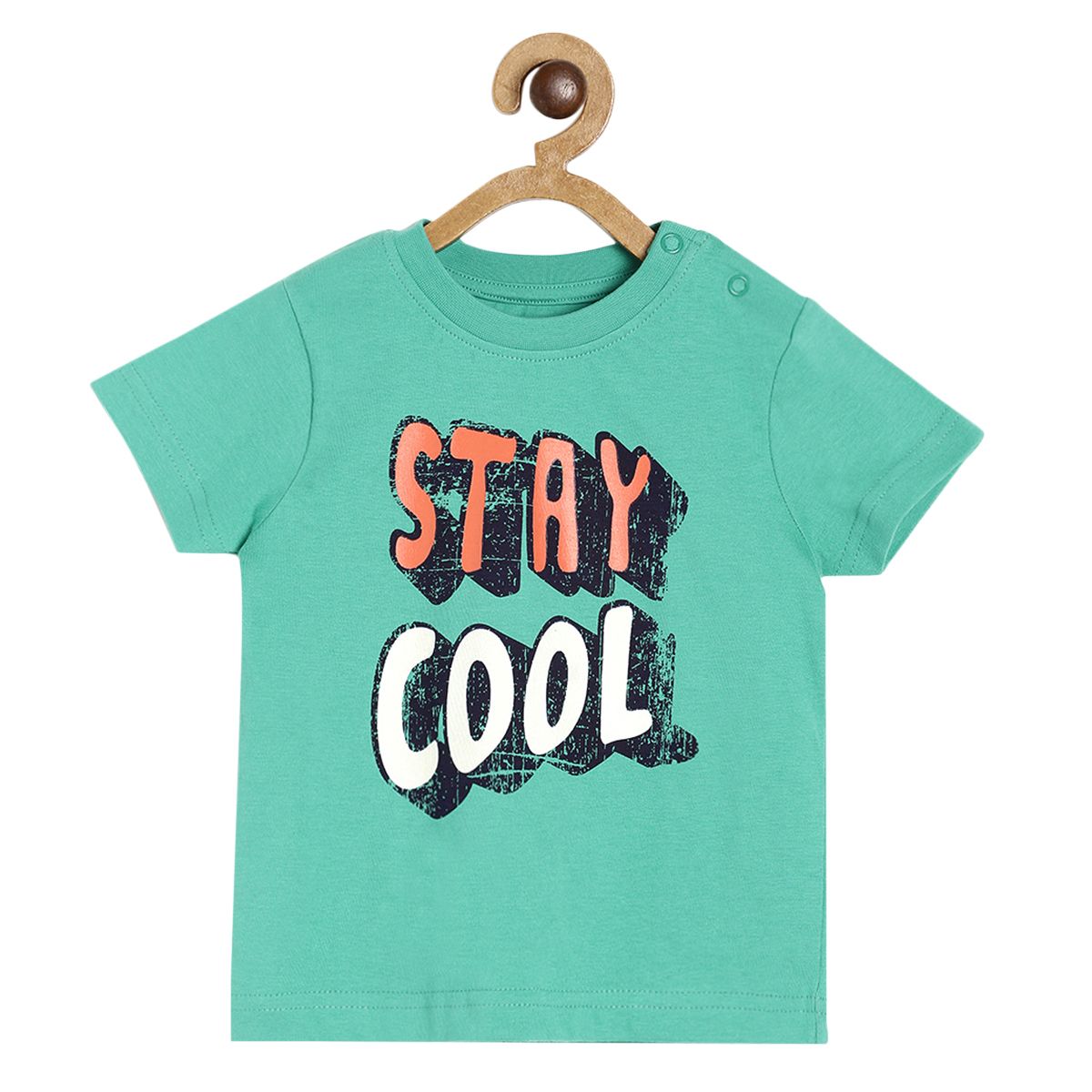 Pack of 1 knit t-shirt - green for 3-6 Months