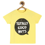Pack of 1 knit t-shirt - yellow for 3-6 Months