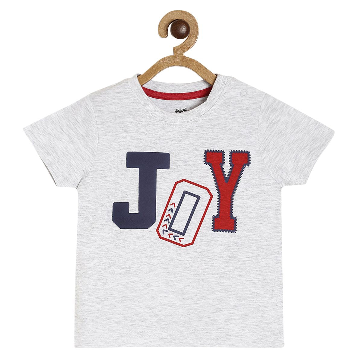 Pack of 1 knit t-shirt - grey marl for 3-6 Months