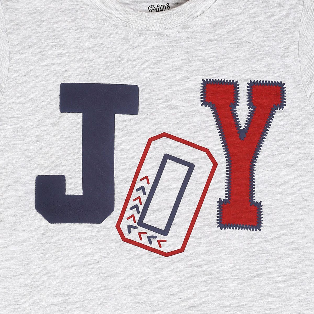 Pack of 1 knit t-shirt - grey marl for 3-6 Months