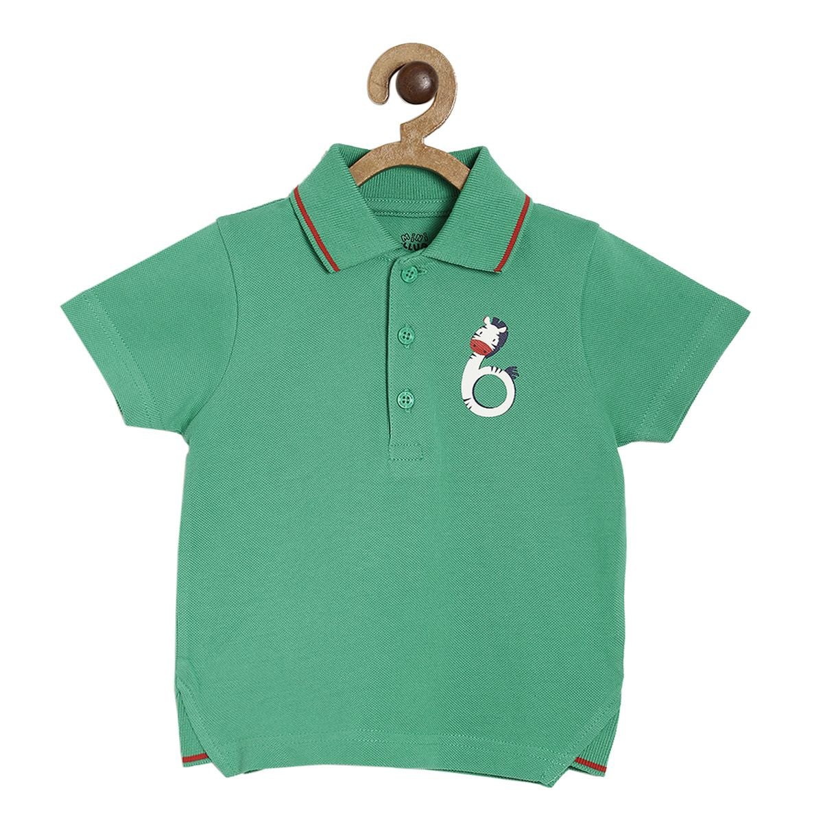 Pack of 1 knit pack of lo tee - dark green for 6-12 Months