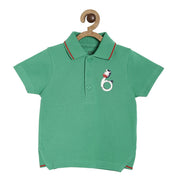 Pack of 1 knit pack of lo tee - dark green for 6-12 Months